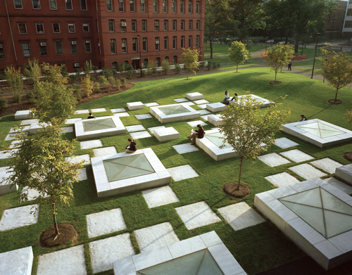 Landscape atop the foam cement-soil structure